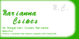 marianna csipes business card